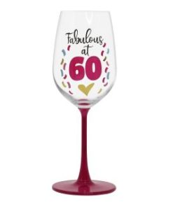 Fabulous at 60 wine glass