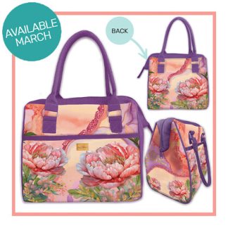 Lunch Tote Cooler Bag Coral Peony