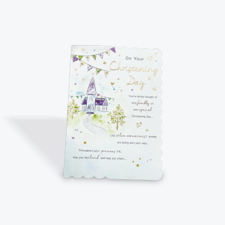 On your Christening Day Card