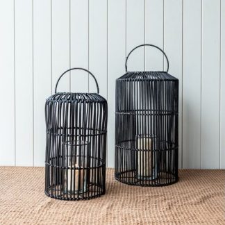 Toby Cylinder Lanterns - Large Black