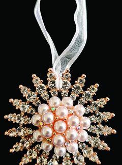 Rose Gold Pearl & Diamond Wedding Charm