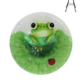 Green Frog Bird Feeder