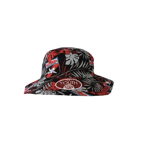 AFL Essendon Bombers Youth Tropical Bucket Hat Reversible