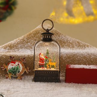 Rectangle Santa and Reindeer Christmas Led Musical