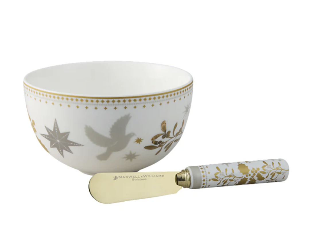 MW White Christmas Dip & Spreader Set Gift Boxed