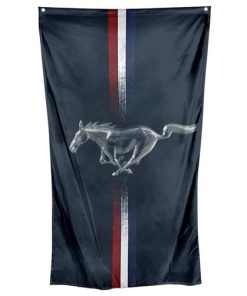 FORD Navy Mustang Cape Wall Flag Banner