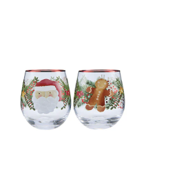 MW Tis The Season Stemless Glass 550ML Set of 2 Assorted Gift Boxed