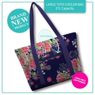 Large Tote Cooler Bag. Aluminium Insulation. 27L capacity. Blush Beauty