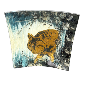Tiger Glass Plate