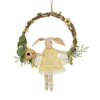 Sunshine Bunny Floral Wreath