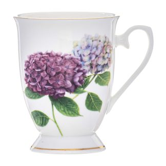 Botanical Symphony Hydrangea Footed Mug