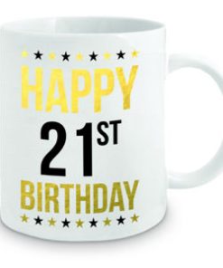 21st Gold Foil Birthday Mug