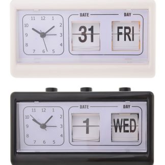 B & W Alarm Clock & Calendar