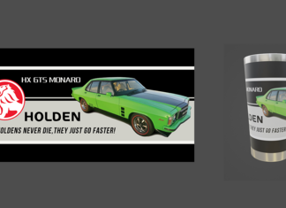 Holden HX GTS Monaro Stainless Steel Tumbler 20 Oz