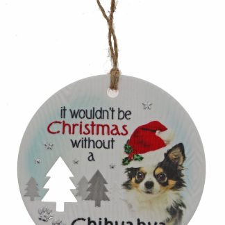 Chihuahua Long Xmas Plaque