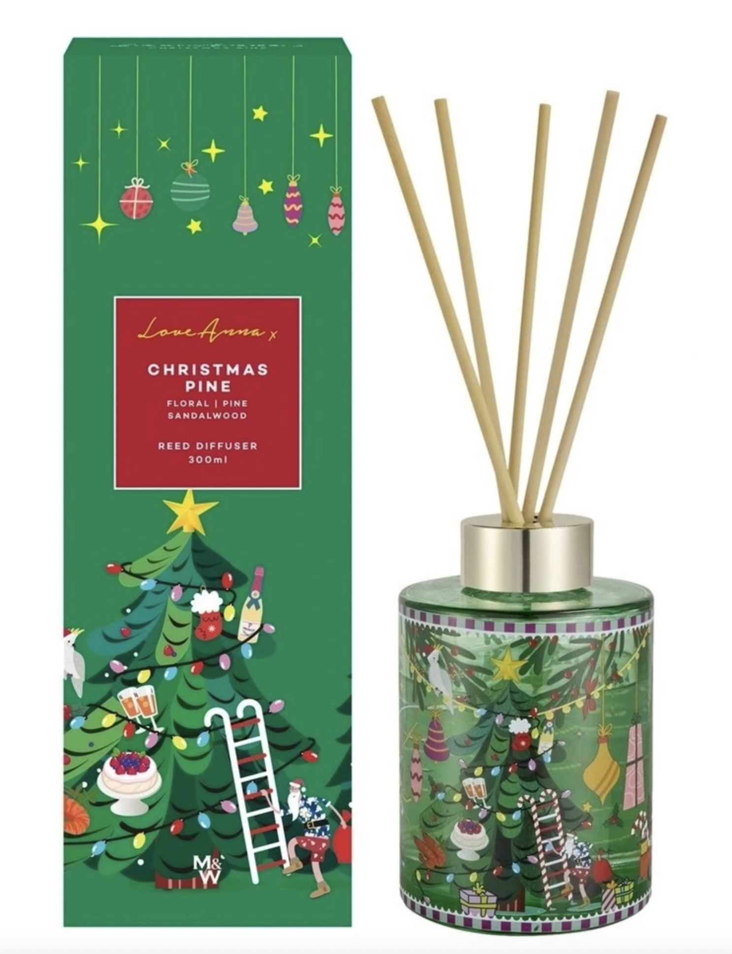 LA Festive Down Under Diffuser 300ML Christmas Pine Gift Boxed