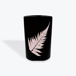 Black with Glitter Leaf Lantern with Led String Light