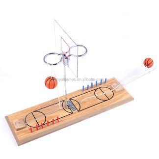 2 Player Wooden Mini Desktop Basketball Shooting Game Toy
