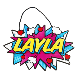 Layla 3D Wall Sign / Room Door Sign