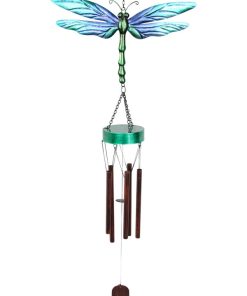 80cm Blue Dragonfly Metal Wind Chime