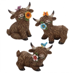 Resin Spring Highland Cow