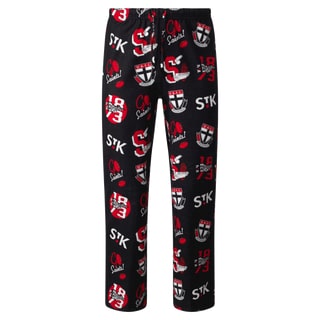 St Kilda Saints Mens Flannel Sleep Pants
