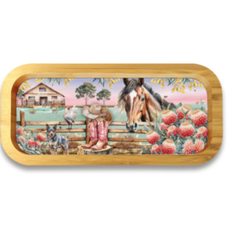 Bamboo Trinket Tray Country Dusk