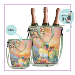 Champagne cooler bag Sunset Love birds