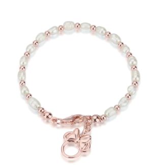 Precious Metal Minnie Mouse Pearl Bracelet