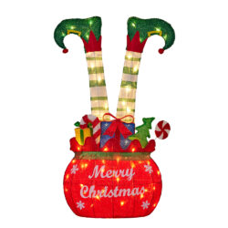 Elf Legs in a Sack w Lights