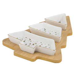 Noelle Christmas Tree Bowl & Tray Set