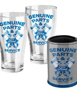 Ford Set Of 2 Schooners and Can Cooler