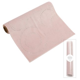 Glam Velvet Diamonte Runner 200cm Pink