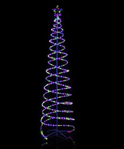 2.1M LED Double Spiral Tree Multi Colour