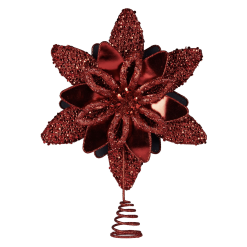 Christmas Tree Topper- Red Poinsettia 32cm