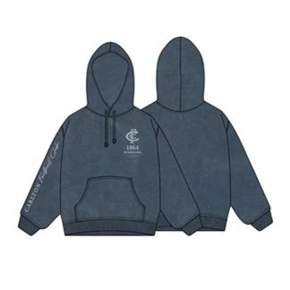 Carlton Blues Acid Wash Hood Blue