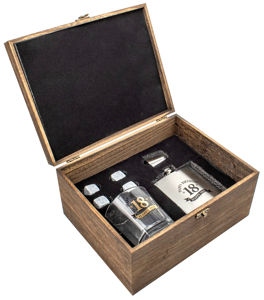 Wood Box 21st Gift Set