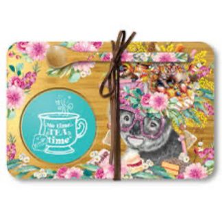 Bamboo Tea time Tray with Spoon Oz Foodie Koala