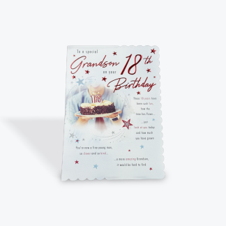 To a Special Grandson 18th Birthday Card