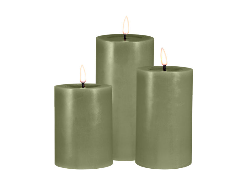 Let's Get Lit LED Flameless Candle 7.5cm Set of 3 Pine