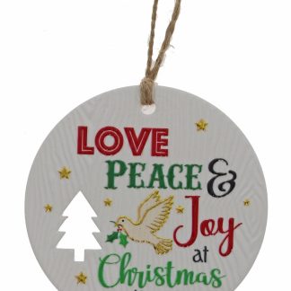 Love Peace Joy Xmas Plaque