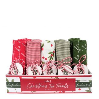 J.Elliot Home Jingle Gift Tea Towel Multi