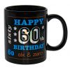 Happy 60th Black Holo Mug