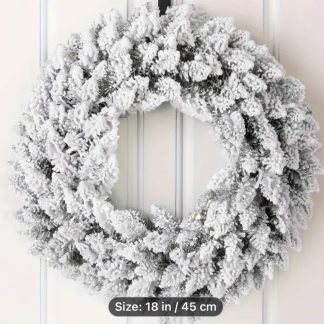 Flocked Christmas wreath 50cm