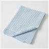 Blue Basket Weave Knit Blanket