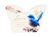 Mystical Blooms Epoxy Butterfly Plaque - Love