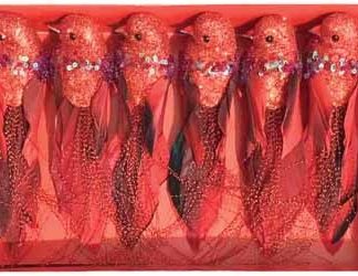 Xmas Clip Red Birds 6