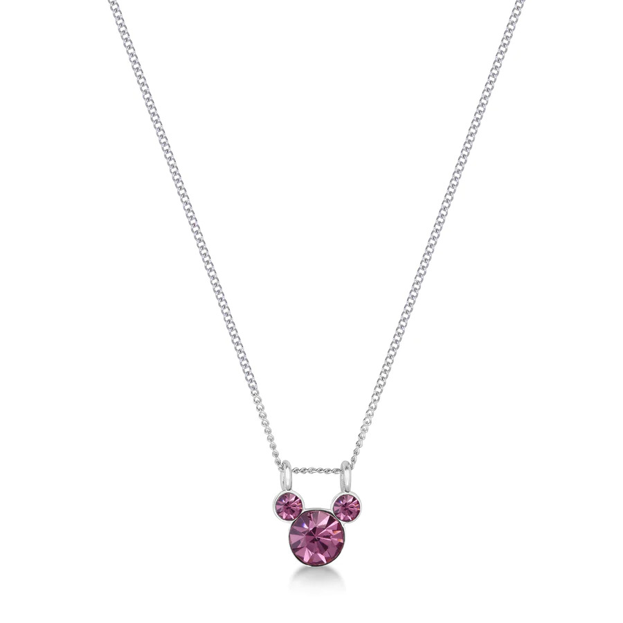 ECC Mickey June Birthstone Necklace