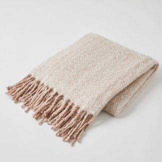 Rose Quartz Herringbone Throw