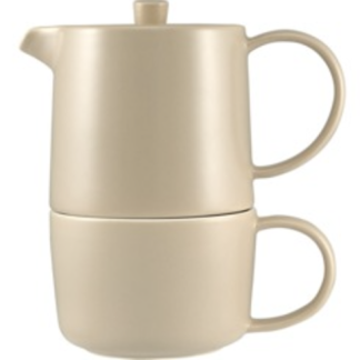 Cafe Life Tea for One With Infuser 450ML Sand Gift Boxed